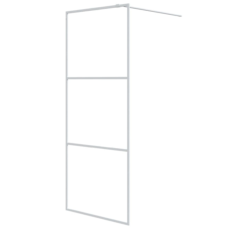 Vidaxl begehete Duschwand 80x195 cm Transparent ESG Glasweiß