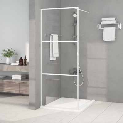 Vidaxl begehete Duschwand 80x195 cm Transparent ESG Glasweiß