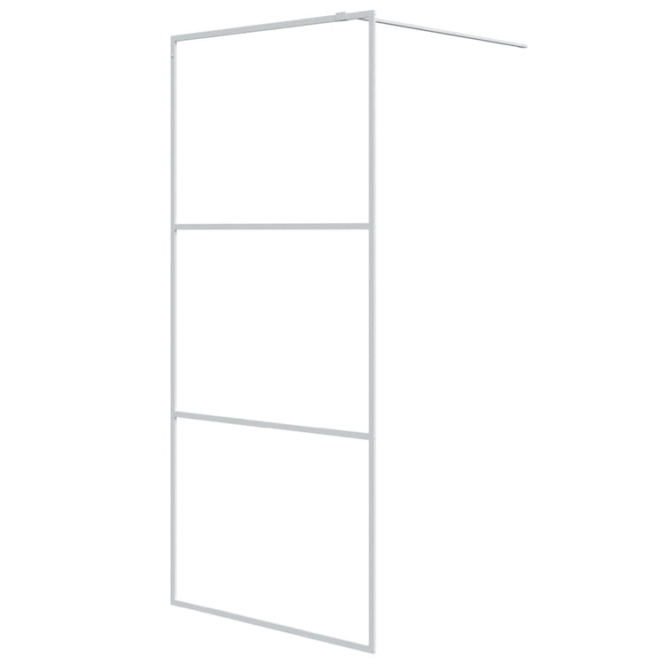 Vidaxl begehete Duschwand 90x195 cm transparentes ESG-Glas weiß
