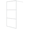 Vidaxl begehete Duschwand 100x195 cm transparentes ESG-Glas weiß