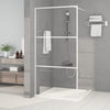 Vidaxl begehete Duschwand 100x195 cm transparentes ESG-Glas weiß