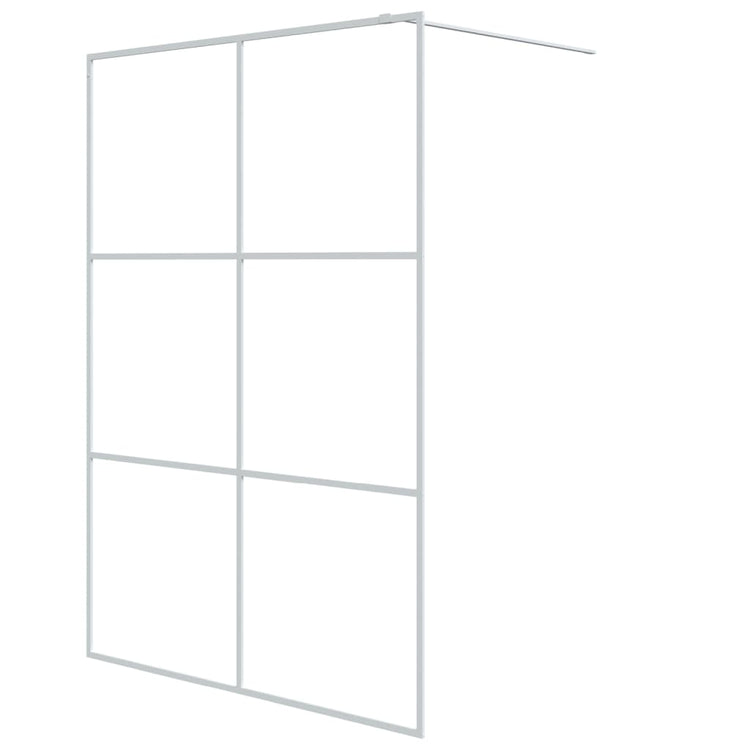Vidaxl begehete Duschwand 140x195 cm transparentes ESG-Glas weiß