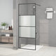 Vidaxl Walk-in Duschwand 80x195 cm Halfmat ESG Glass Schwarz