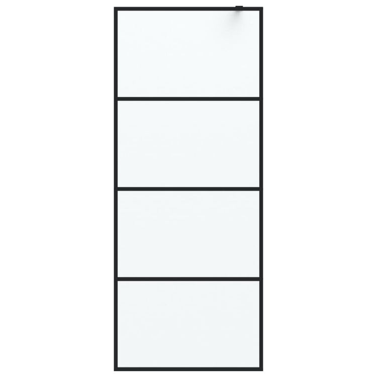 Vidaxl begehete Duschwand 80x195 cm MAT ESG Glass Schwarz
