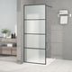 Vidaxl begehete Duschwand 80x195 cm MAT ESG Glass Schwarz