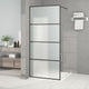 Vidaxl Walk-in Duschwand 90x195 cm MAT ESG Glass Schwarz