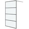 Vidaxl begehete Duschwand 115x195 cm MAT ESG Glas schwarz