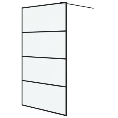Vidaxl begehete Duschwand 115x195 cm MAT ESG Glas schwarz