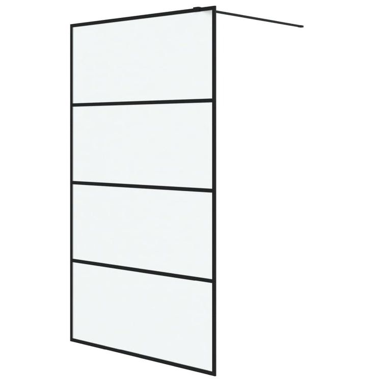Vidaxl begehete Duschwand 115x195 cm MAT ESG Glas schwarz