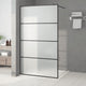 Vidaxl begehete Duschwand 115x195 cm MAT ESG Glas schwarz
