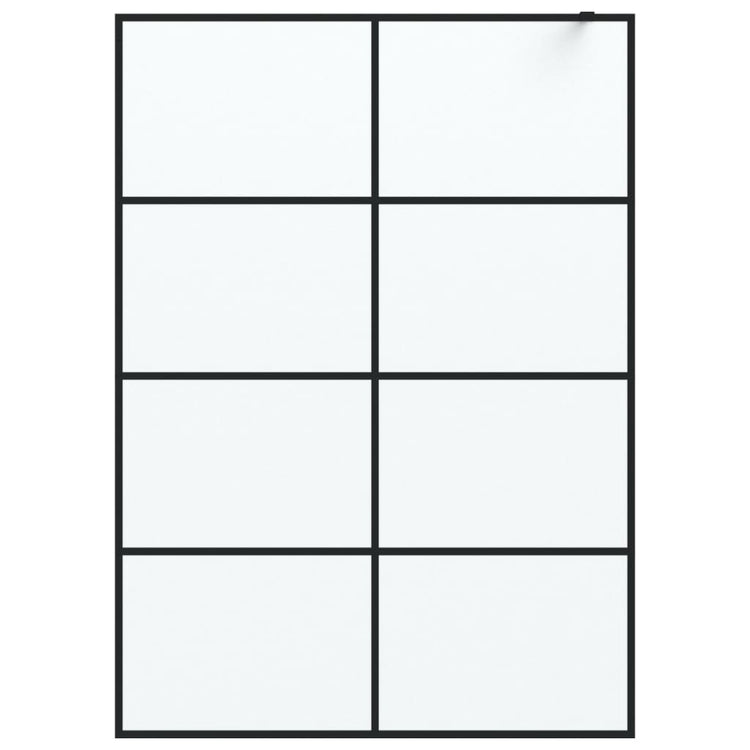 Vidaxl begehete Duschwand 140x195 cm MAT ESG Glass Schwarz