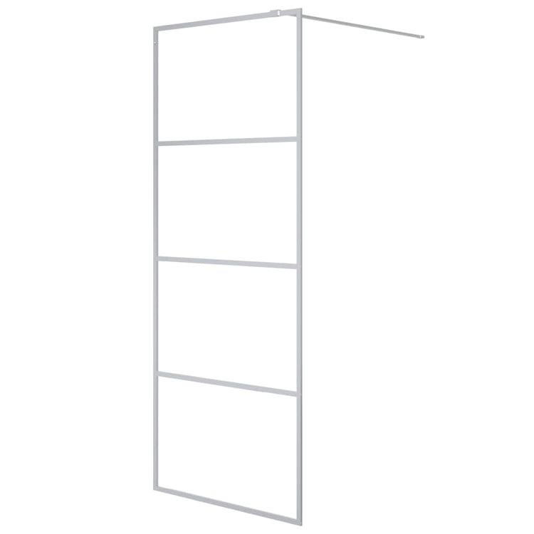 Vidaxl begehete Duschwand 80x195 cm transparentes ESG-Glas Silber gefärbt
