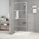 Vidaxl begehete Duschwand 90x195 cm transparentes ESG-Glas Silber gefärbt