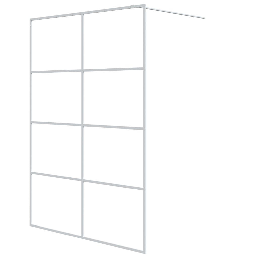 Vidaxl begehete Duschwand 140x195 cm transparentes ESG-Glas weiß