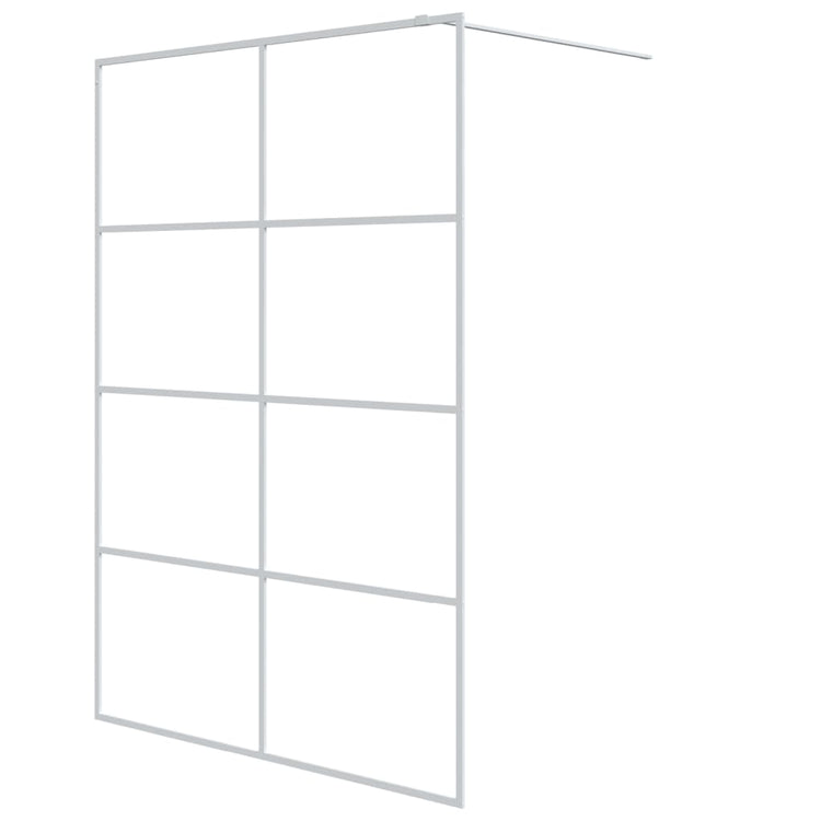 Vidaxl begehete Duschwand 140x195 cm transparentes ESG-Glas weiß