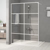 Vidaxl begehete Duschwand 140x195 cm transparentes ESG-Glas weiß