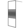 Vidaxl Walk-in Duschwand 80x195 cm transparentes ESG-Glas schwarz