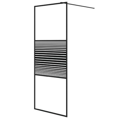 Vidaxl Walk-in Duschwand 80x195 cm transparentes ESG-Glas schwarz