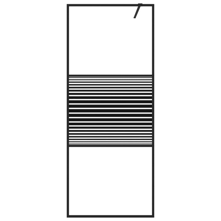 Vidaxl Walk-in Duschwand 80x195 cm transparentes ESG-Glas schwarz