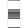 Vidaxl begehete Duschwand 90x195 cm transparentes ESG-Glas schwarz