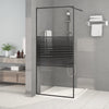 Vidaxl begehete Duschwand 90x195 cm transparentes ESG-Glas schwarz