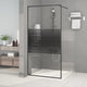 Vidaxl begehete Duschwand 100x195 cm transparentes ESG-Glas schwarz