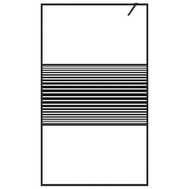Vidaxl Walk-in Duschwand 115x195 cm transparentes ESG-Glas schwarz