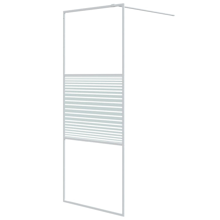 Vidaxl begehete Duschwand 80x195 cm Transparent ESG Glasweiß