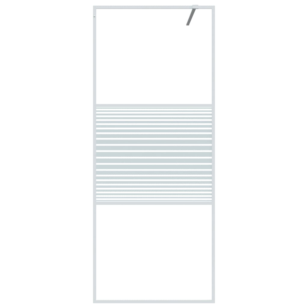 Vidaxl begehete Duschwand 80x195 cm Transparent ESG Glasweiß