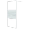 Vidaxl begehete Duschwand 90x195 cm transparentes ESG-Glas weiß