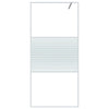 Vidaxl begehete Duschwand 90x195 cm transparentes ESG-Glas weiß