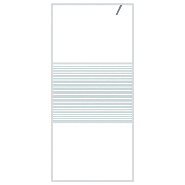 Vidaxl begehete Duschwand 90x195 cm transparentes ESG-Glas weiß