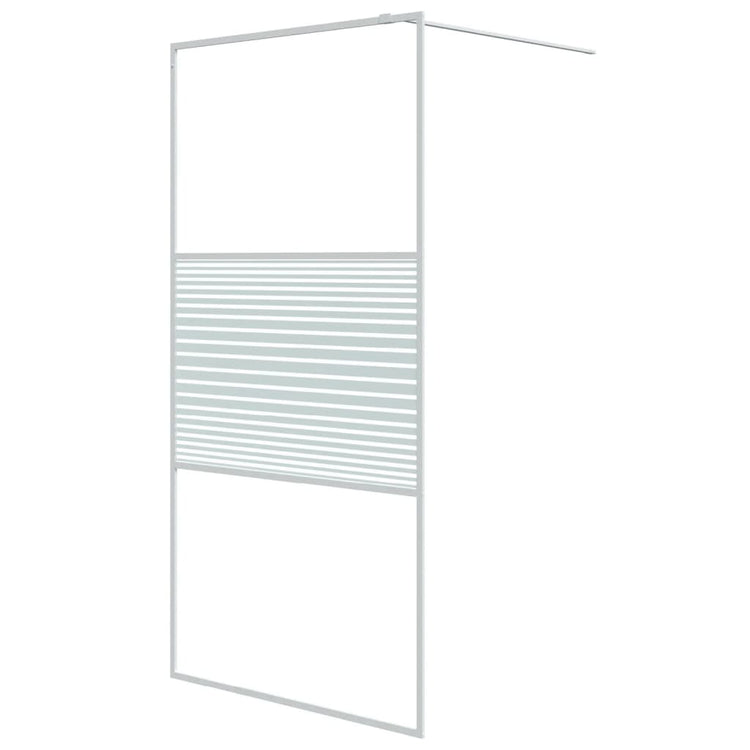Vidaxl begehete Duschwand 100x195 cm transparentes ESG-Glas weiß