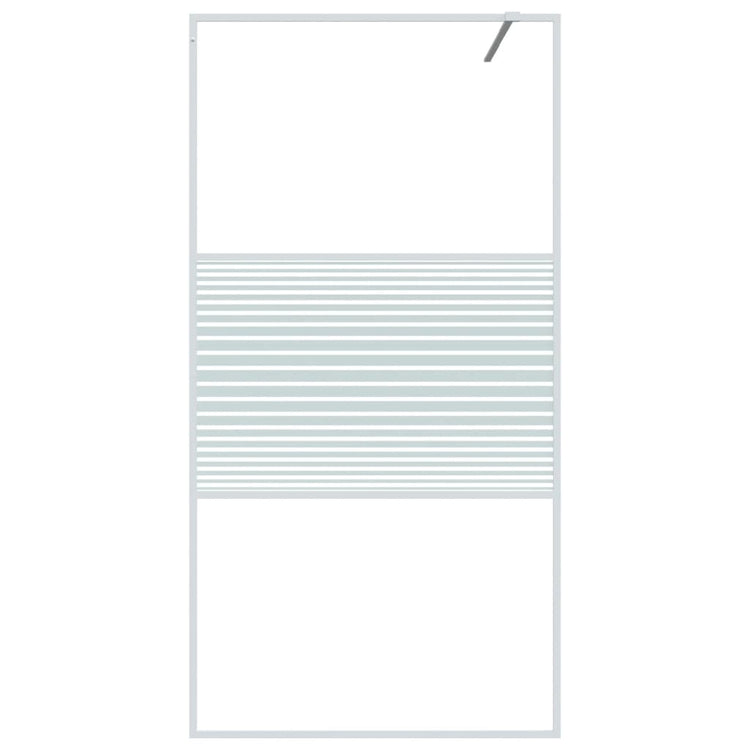 Vidaxl begehete Duschwand 100x195 cm transparentes ESG-Glas weiß