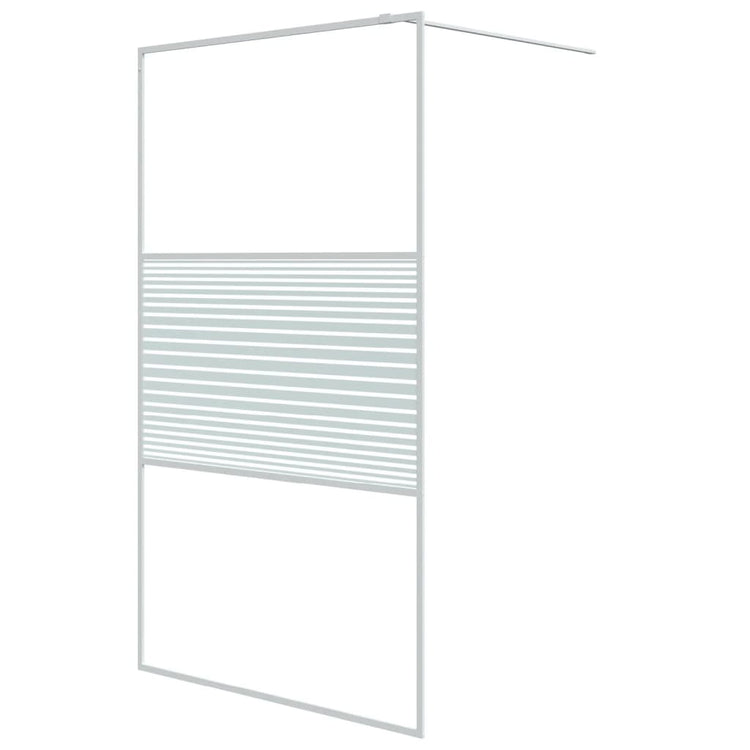 Vidaxl begehete Duschwand 115x195 cm transparentes ESG-Glas weiß