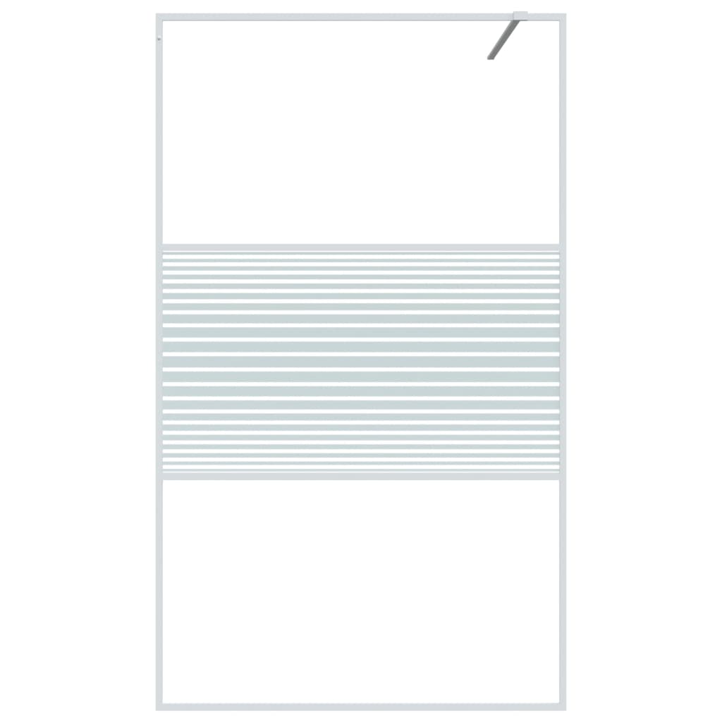Vidaxl begehete Duschwand 115x195 cm transparentes ESG-Glas weiß