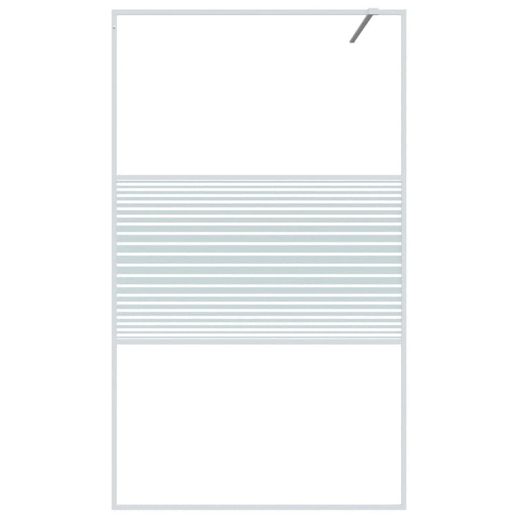 Vidaxl begehete Duschwand 115x195 cm transparentes ESG-Glas weiß