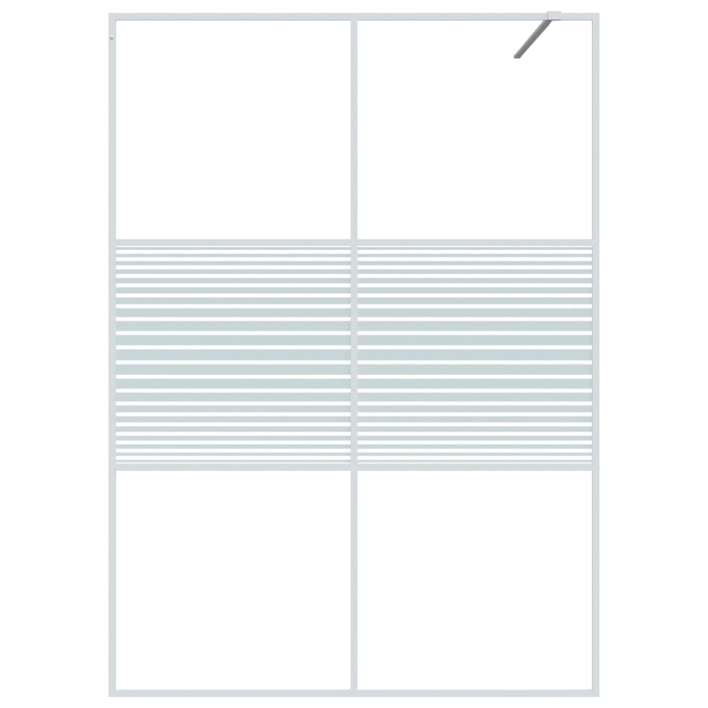 Vidaxl begehete Duschwand 140x195 cm transparentes ESG-Glas weiß