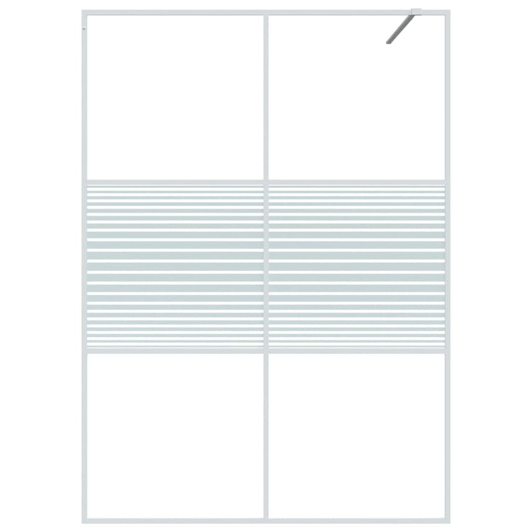 Vidaxl begehete Duschwand 140x195 cm transparentes ESG-Glas weiß