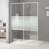 Vidaxl begehete Duschwand 140x195 cm transparentes ESG-Glas weiß