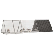 VidaXL Kaninchenkäfig Anthrazit 302,5x80,5x71 cm verzinkter Stahl - afbeelding 2