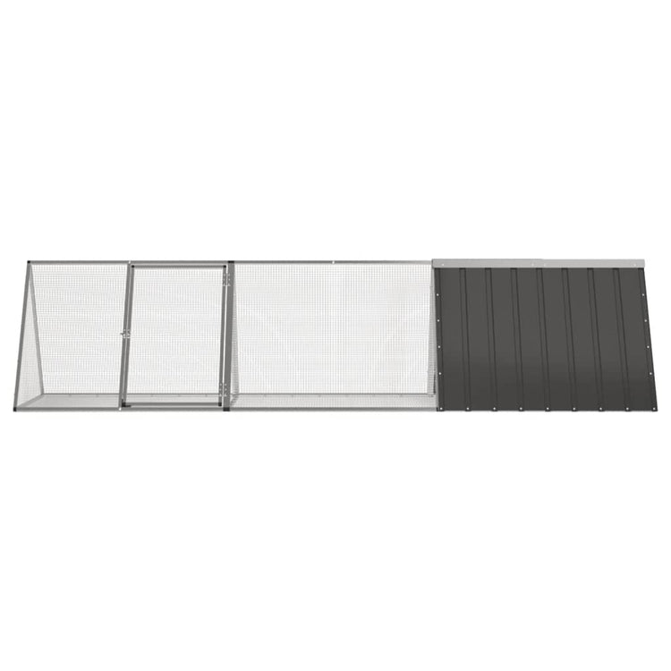 VidaXL Kaninchenkäfig Anthrazit 302,5x80,5x71 cm verzinkter Stahl