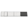 Vidaxxl Kaninchenstall 403,5x80,5x71 cm verzinkter Stahl Anthrazit
