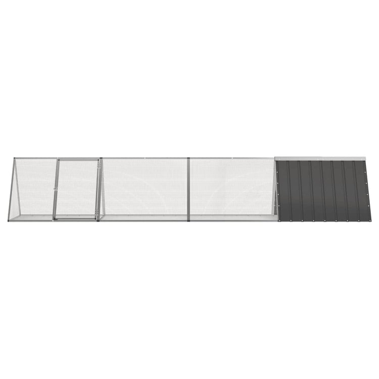 Vidaxxl Kaninchenstall 403,5x80,5x71 cm verzinkter Stahl Anthrazit