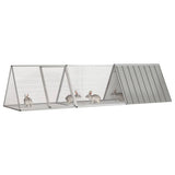 Vidaxx Kaninchenkäfig grau 302,5x80,5x71 cm verzinkter Stahl - afbeelding 2