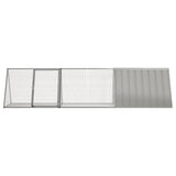 Vidaxx Kaninchenkäfig grau 302,5x80,5x71 cm verzinkter Stahl - afbeelding 3