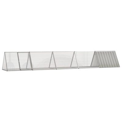 Vidaxxl Kaninchenstall 504,5x80,5x71 cm verzinkter Stahl grau