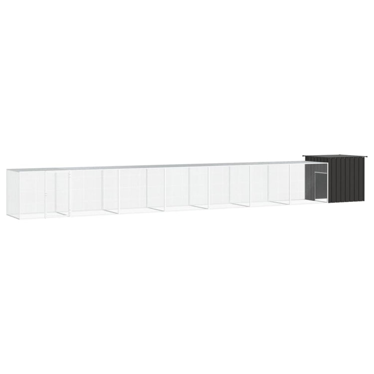 Vidaxl Chicken Coop 800x91x100 cm verzinkter Stahl -Anthrazit -Verschärfen
