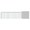 Vidaxl Chicken Coop 400x91x100 cm verzinkter Stahl grau
