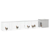 Vidaxl Chicken Coop 600x91x100 cm verzinkter Stahl grau